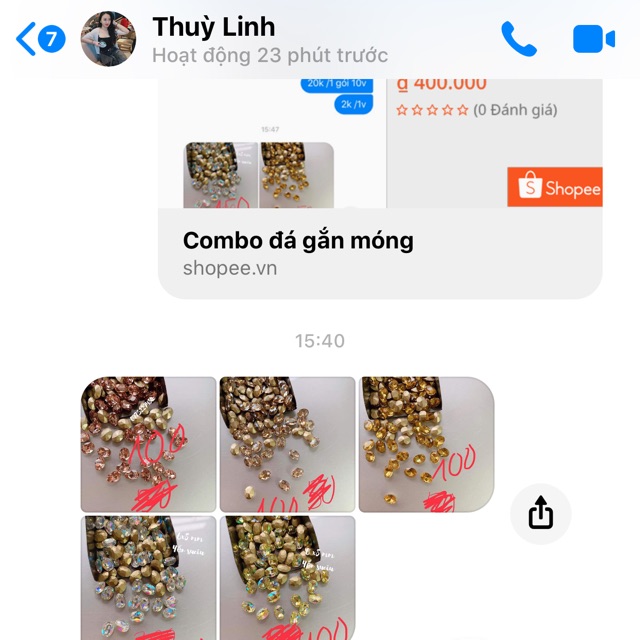 Conbo đá gắn móng