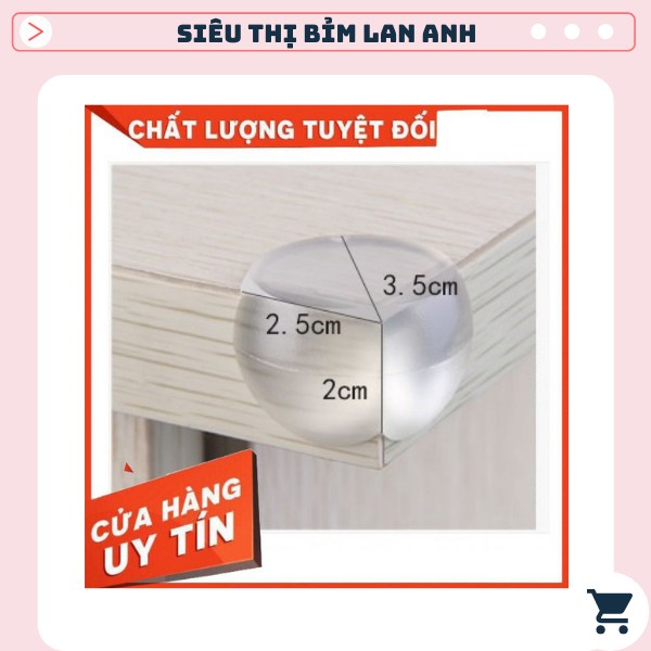 [SỐC-SALE] Bịt góc bàn CAO CẤP KÈM 3 MIẾNG DÁN 3 MẶT chất liệu silicon an toàn cho bé