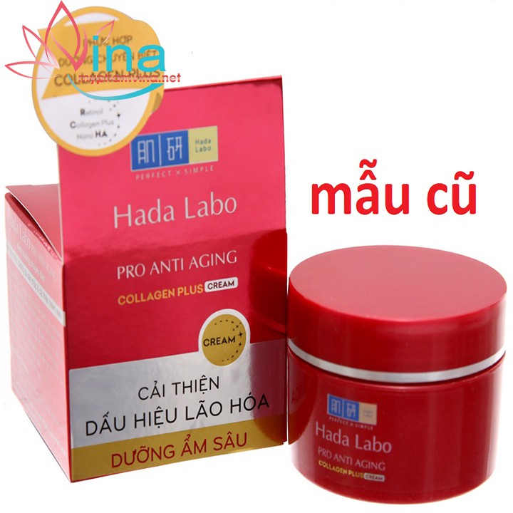 Kem dưỡng cải thiện lão hóa Hada Labo Pro Anti Aging Collagen Plus Cream 50g