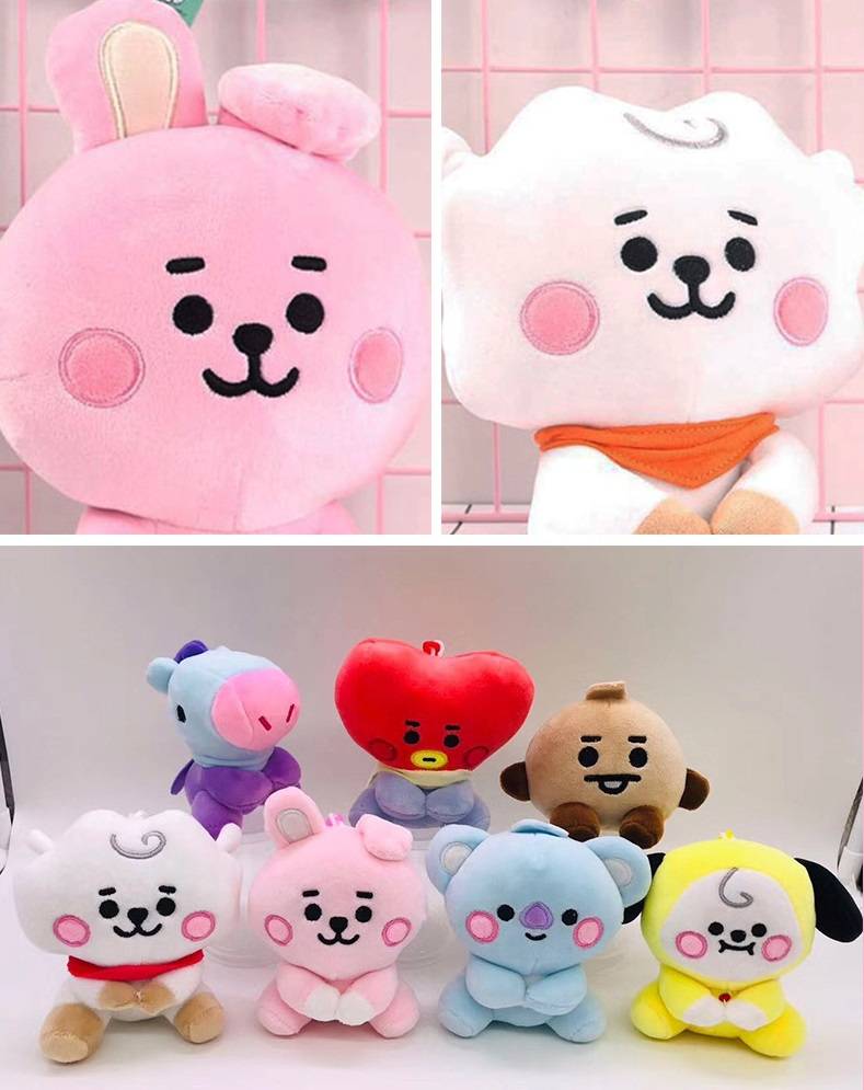 Lợn ngủ nhồi bông khổ 20cm KPOP BTS BT21 Plush toys Cute machine Doll For Children baby birthday new Year gift Anime Soft kids toys for girl birthday christmas gift CHIMMY COOKY KOYA MANG RJ SHOOKY TATA