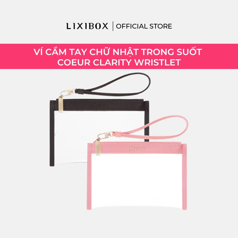 [HB Gift] Ví Chữ Nhật Cầm Tay Lixibox Coeur Clarity Wristlet