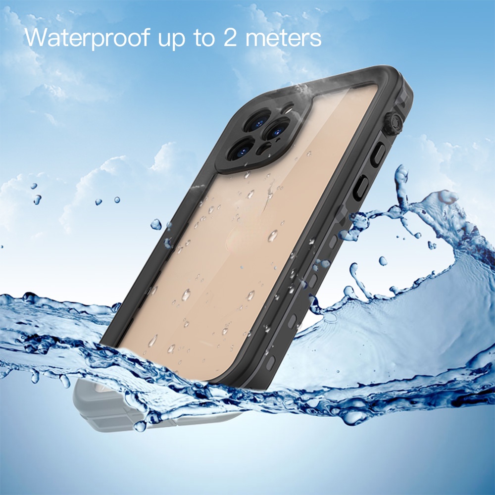 Ốp Điện Thoại Silicon Chống Nước Chống Sốc IP68 Cho iPhone13 12 11 14 Pro Max X XS XR iPhone 12 Mini 13Mini
