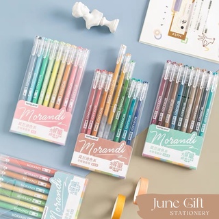Set 9 bút gel morandi nhiều màu viết nội dung bài học, trang trí sổ, làm journal