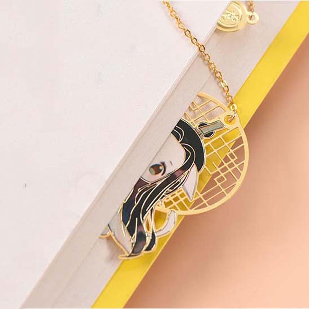 Pewany Tian Guan Ci Fu Mặt Dây Chuyền Kim Loại Đánh Dấu Sách Tua Rua Rỗng Cho Trường Học