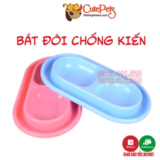 Bát cho chó mèo đôi chống kiến cho mèo - Phụ kiện thú cưng Hà Nội