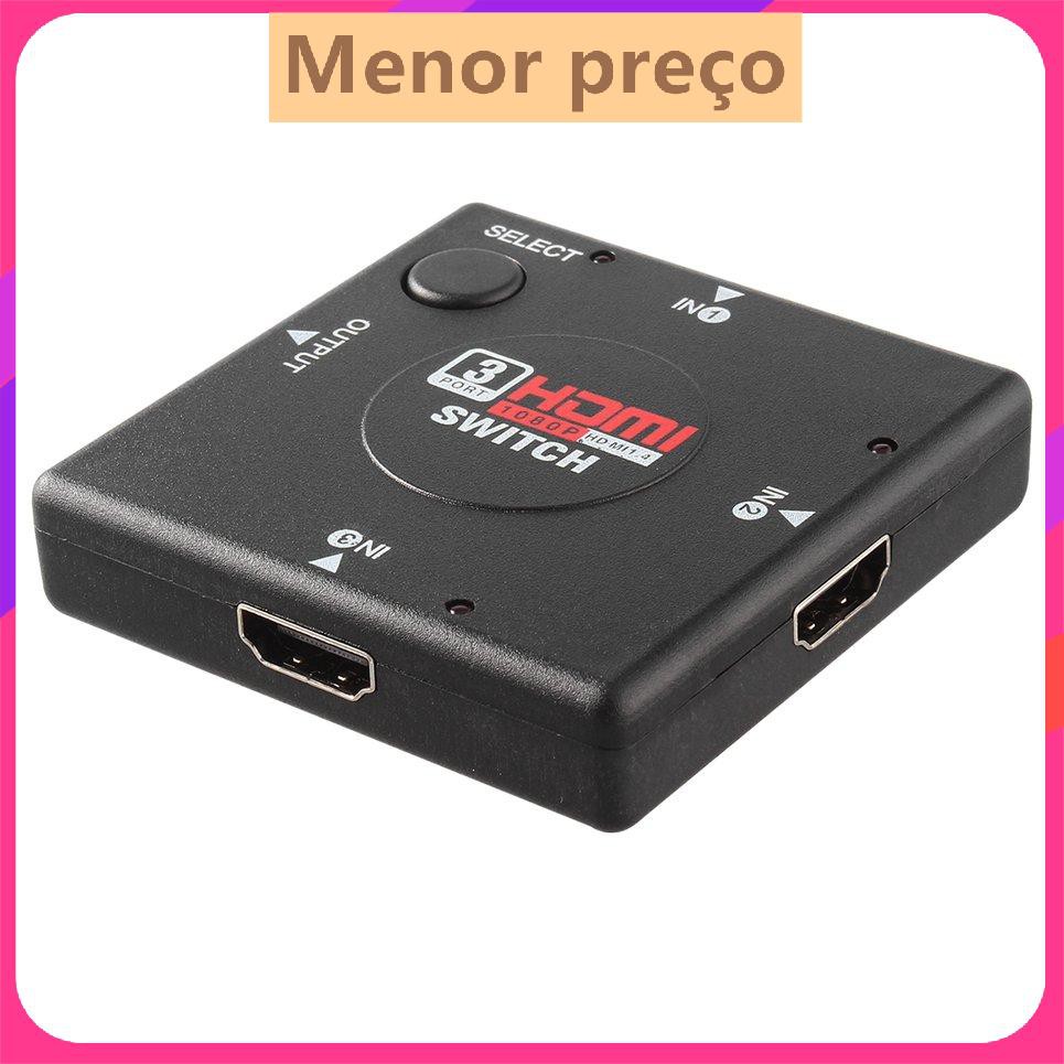 Video định nghĩa Bộ chuyển mạch mini 3 Cổng Bộ chuyển đổi HDMI cho HDTV PS3 1080P