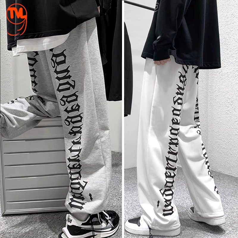 Quần Dài Nữ TVl1999, quần jogger Unisex Nam Nữ In Chữ Sau Ống Phong Cách Hàn Quốc Dày Dặn Ba Màu Đen, Xám, Trắng A3
