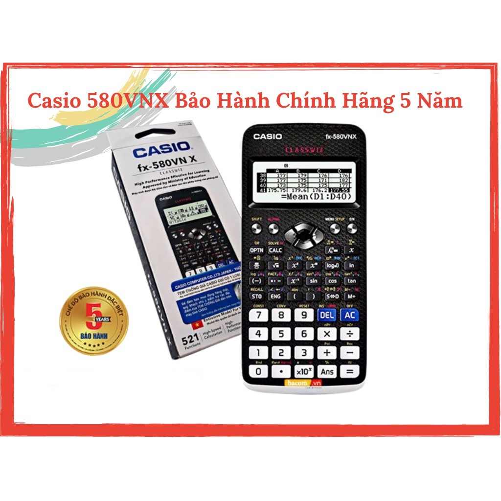 (chính hãng) Máy tính Casio FX 580VN X
