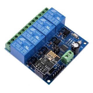 Mô-đun rơ le WiFi 4 kênh hỗ trợ ứng dụng điều khiển trên điện thoại 12V ESP8266 ESP-01
