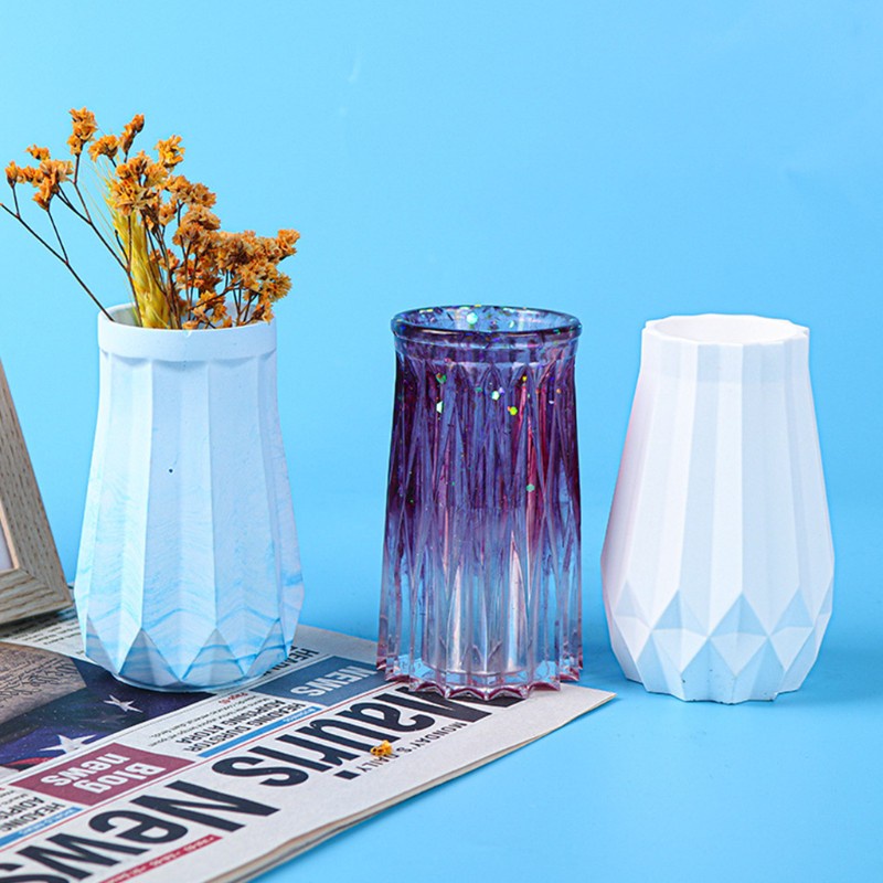Khuôn Silicone Làm Chậu Hoa Bằng Epoxy Resin Diy