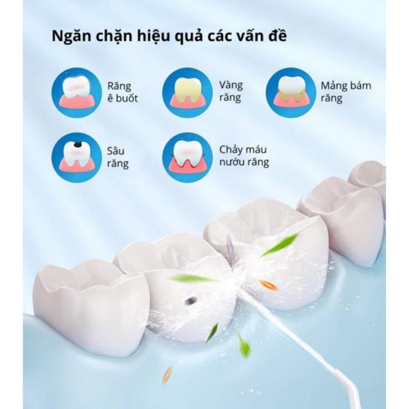 Máy tăm nước nha khoa vệ sinh răng miệng cầm tay cao cấp chính hãng MiibooShi PVN17610