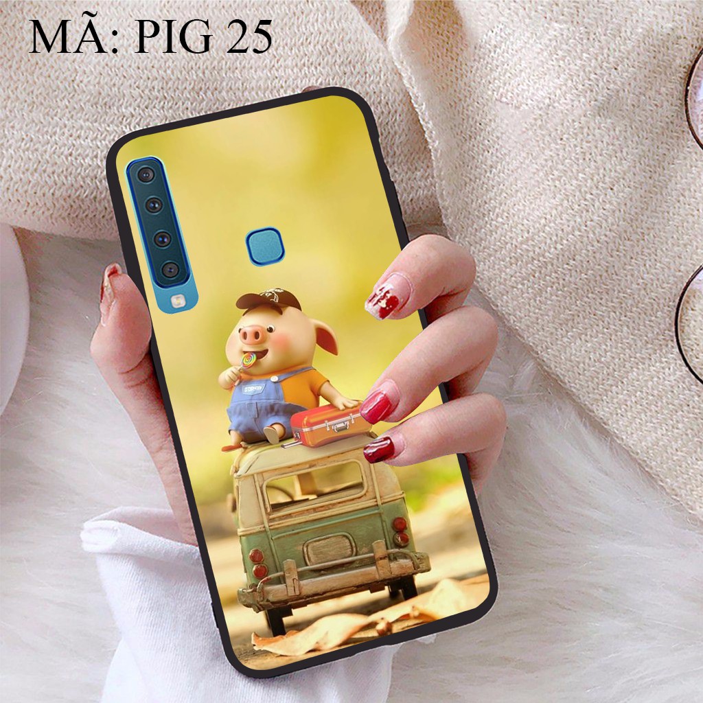 Ốp lưng Samsung A9 2018 viền dẻo TPU BST Heo Con