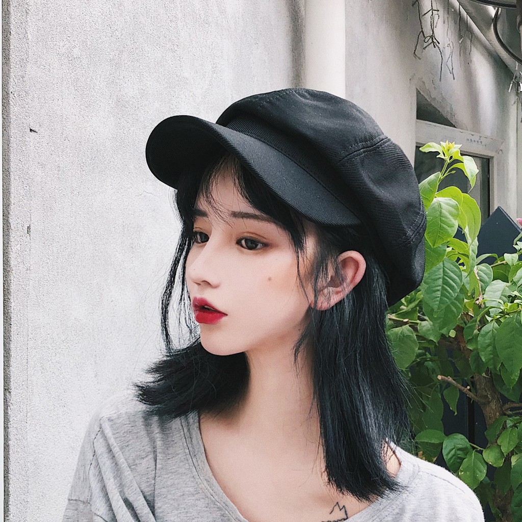 Peaked cap hat men and women couple hat outdoor shade hat trend fashion Octagonal hat Beret D16587
