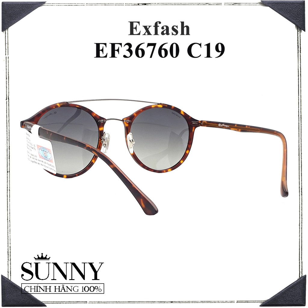 Kính mát nam nữ Exfash EF36760 chính hãng Korea, kèm tem thẻ chống hàng giả do bộ công an cấp