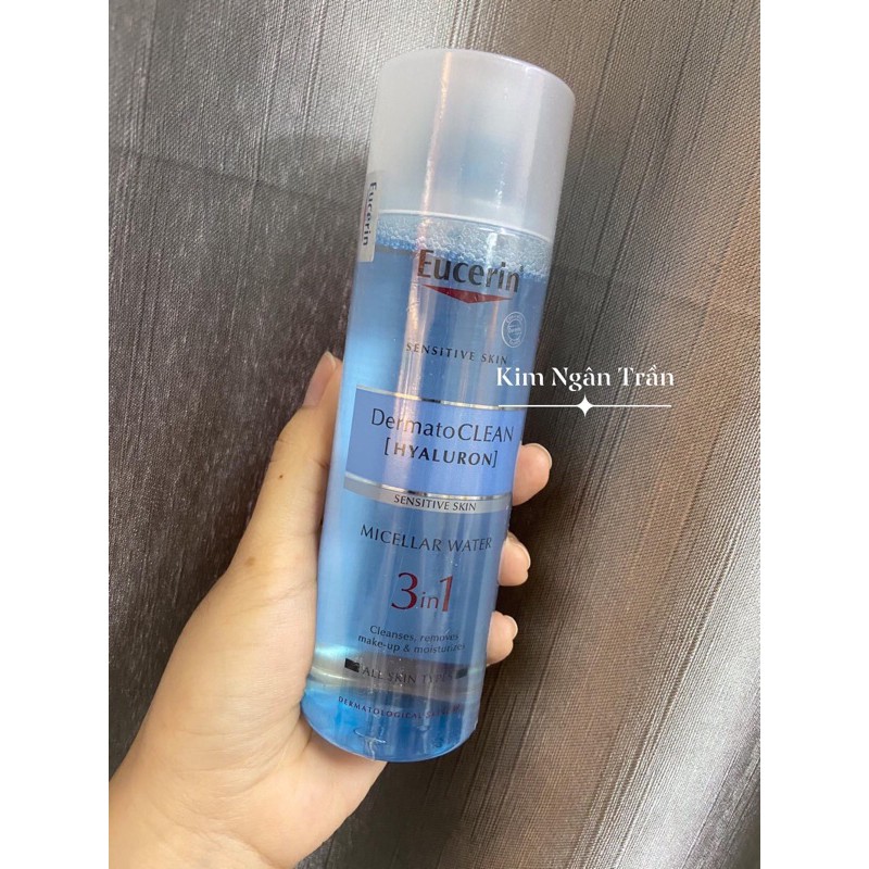 Nước Tẩy Trang Eucerin Dermato Micellar Cleansing Fluid 200ml [HYALURON] 3in1_ Mọi da