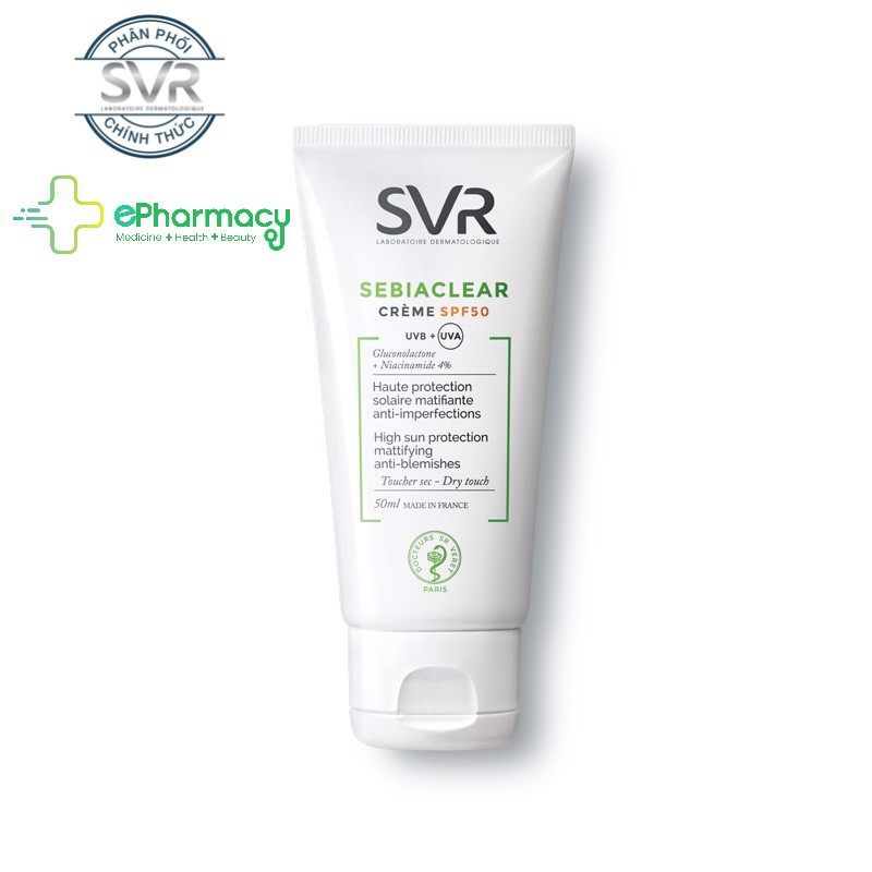[Mã COS1904 giảm 8% đơn 300K] Kem Chống Nắng SVR Sebiaclear Creme Dành Cho Da Dầu Mụn SPF50 50ml | BigBuy360 - bigbuy360.vn