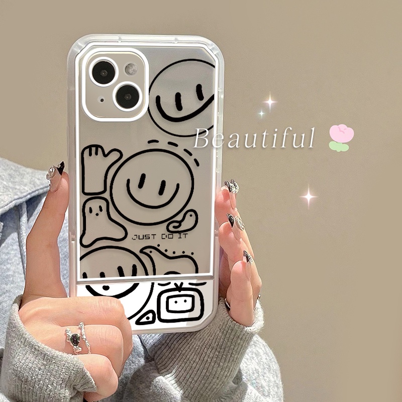 Ốp Điện Thoại TPU Chống Sốc In Hình Mặt Cười Dễ Thương Cho IPhone 13 12 11 Pro MAX X XR XS MAX 8 7 6S 6 Plus SE 2020