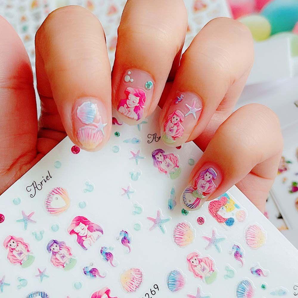 Nhãn Dán Trang Trí Móng Tay Hình Công Chúa Elsa Sophia Frozen