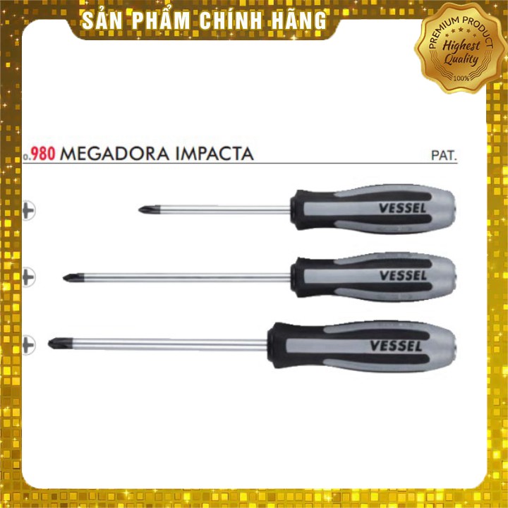 Tô vít đóng Vessel No.980 Nhật Bản tuốc nơ vít đóng Megadora No.980