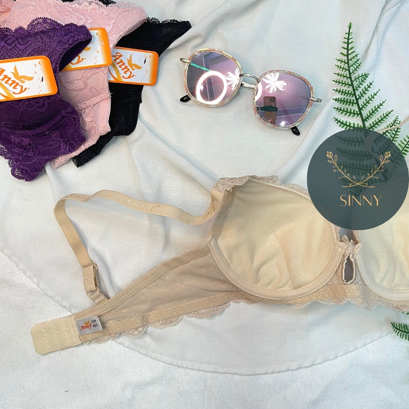 Áo ngực ren quả nhỏ cúp A, áo lót Thái Lan có gọng, nội y mút mỏng Anny 2389, Sinny