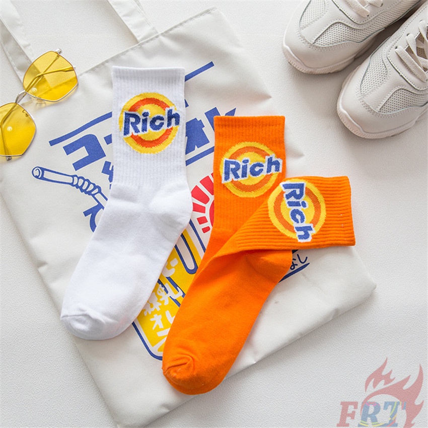 ❀ Tất Giàu ❀ 1 Đôi Tất Ngắn Unisex Phong Cách Hip Hop Đường Phố