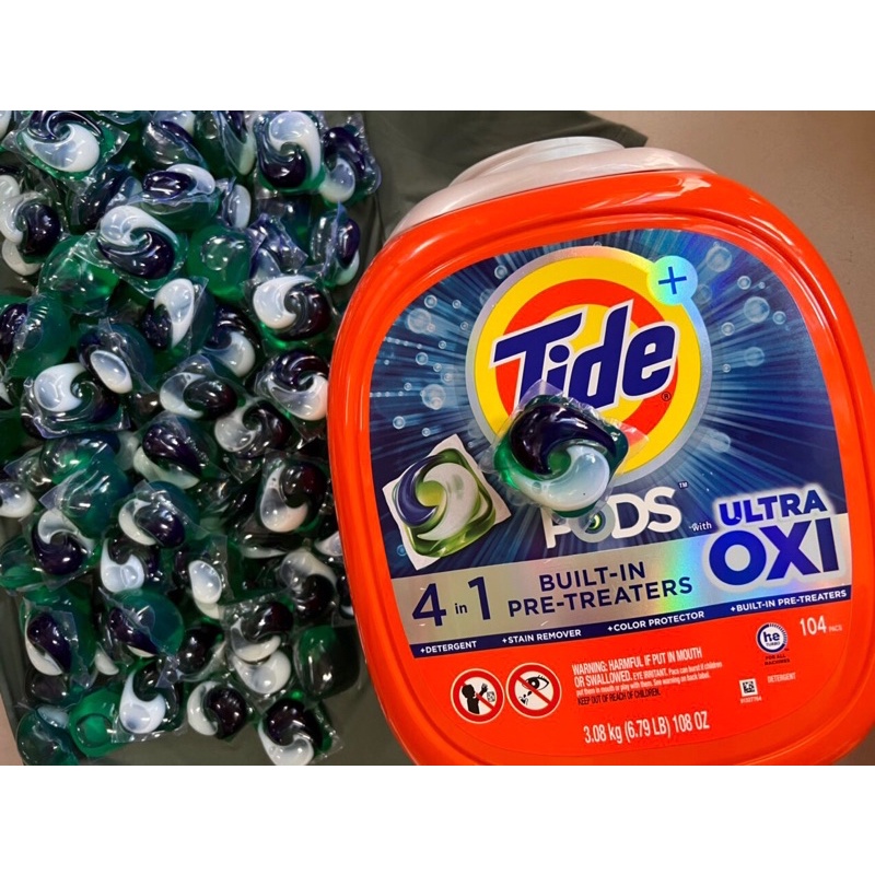 Thùng 168 và 104 viên giặt TIDE pods ( mẫu mới của Mỹ