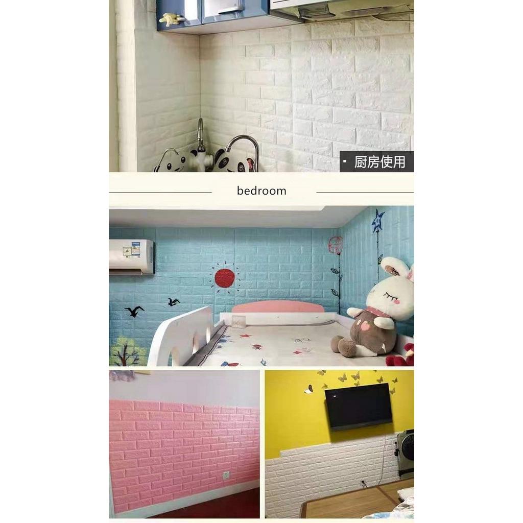 Giấy Dán Tường Hình Gạch 3d Trang Trí Phòng Cho Bé 2021