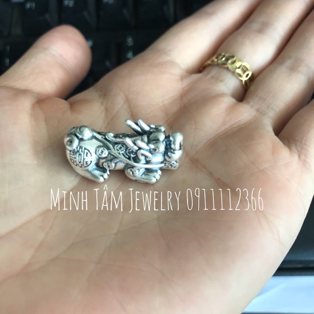 Tỳ hưu bạc Thái S999 phù hợp vòng 10-14 ly Minh Tâm Jewelry