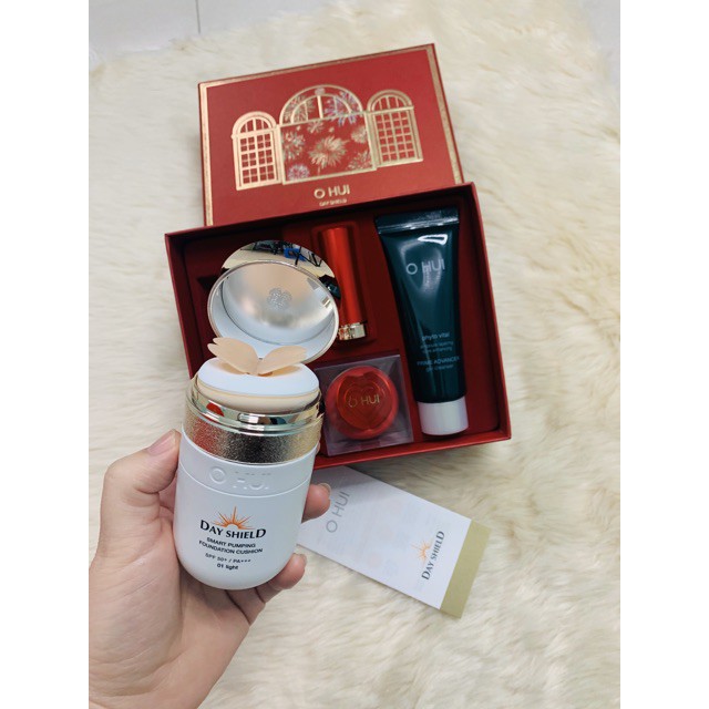 {Hàng chính hãng}  Set Phấn nước chống nắng đa năng Ohui Smart Pumping fullsize 30ml