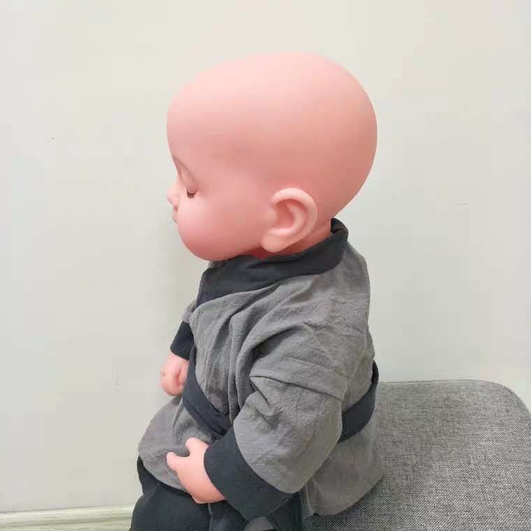 Búp Bê Tiểu Sư Phụ Đang Ngủ 50 cm Hát Nhạc Phật Giáo (Thân Gòn) -19 inch Baby Doll Boy Newborn Soft