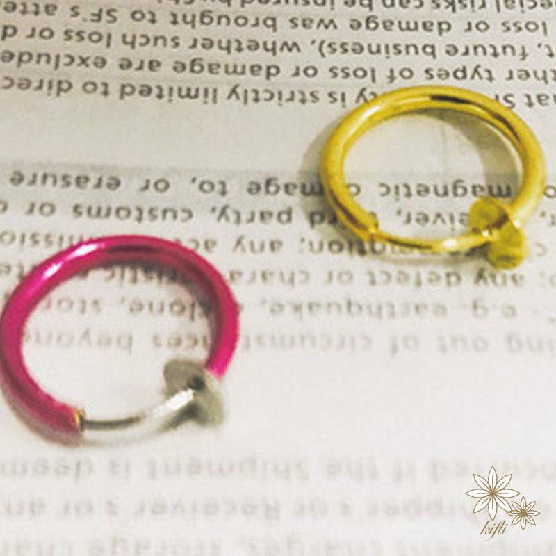 1 Cặp Khuyên Kẹp Mũi 13mm Khuyên kẹp titan tai, môi, mũi bông tai không dị ứng