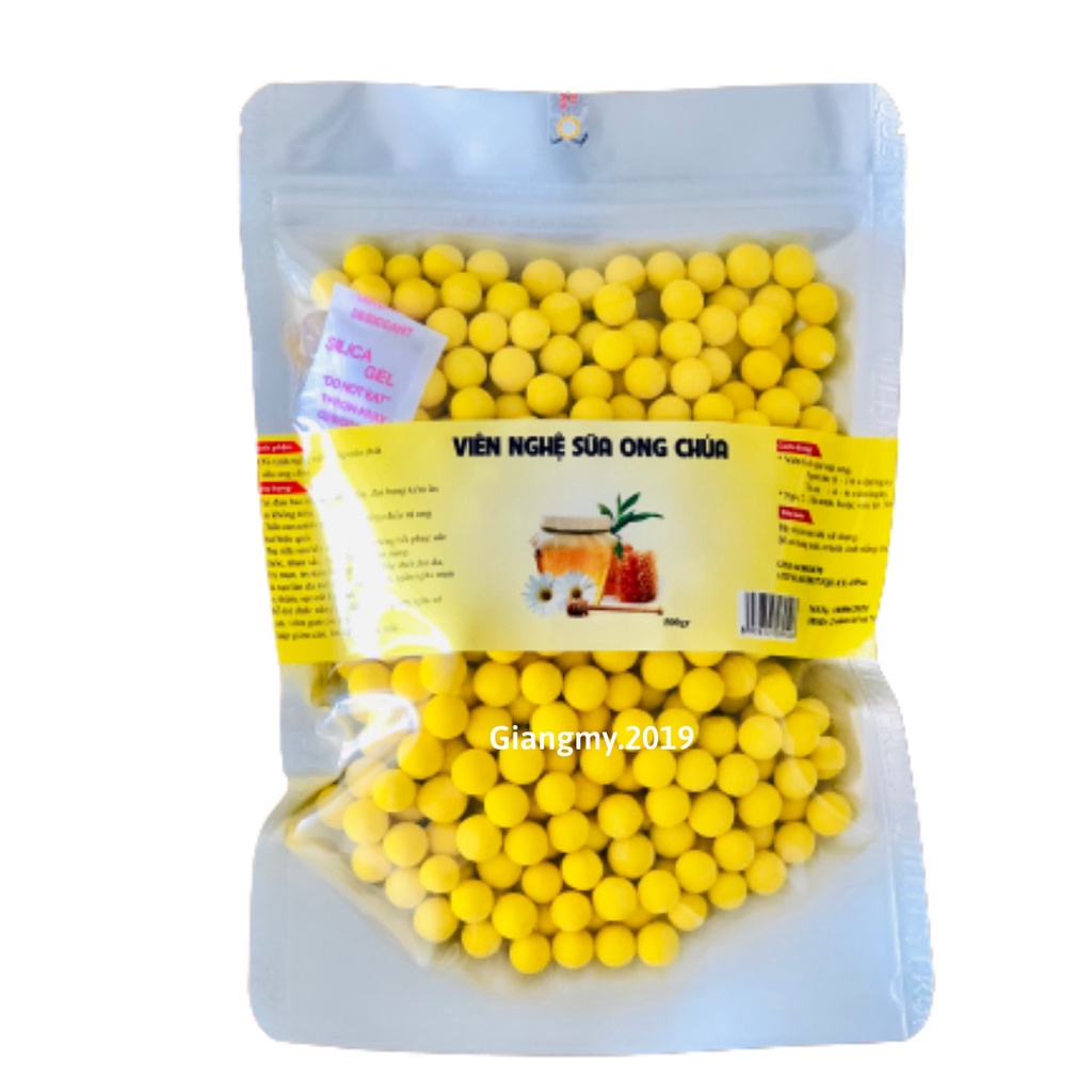 Túi 500gr Viên nghệ mật ong sữa ong chúa, Đẹp Da, Giảm Cân, Hỗ Trợ Người Dạ Dày Có Chứng Nhận ATTP