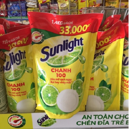 Nước Rửa Chén-Bát Sunlight Chanh Túi 1,4Kg