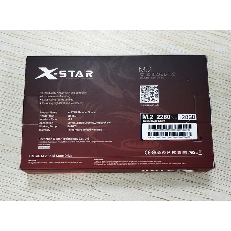 Ổ cứng SSD M2 NVMe Xstar 128gb bảo hành chính hãng 36 tháng | WebRaoVat - webraovat.net.vn