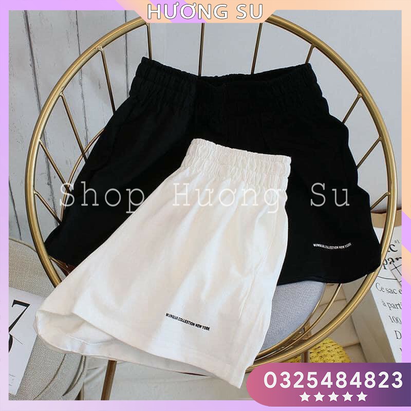 quần shorts basic dòng chữ nhỏ-HươngSu-(PVN1151)