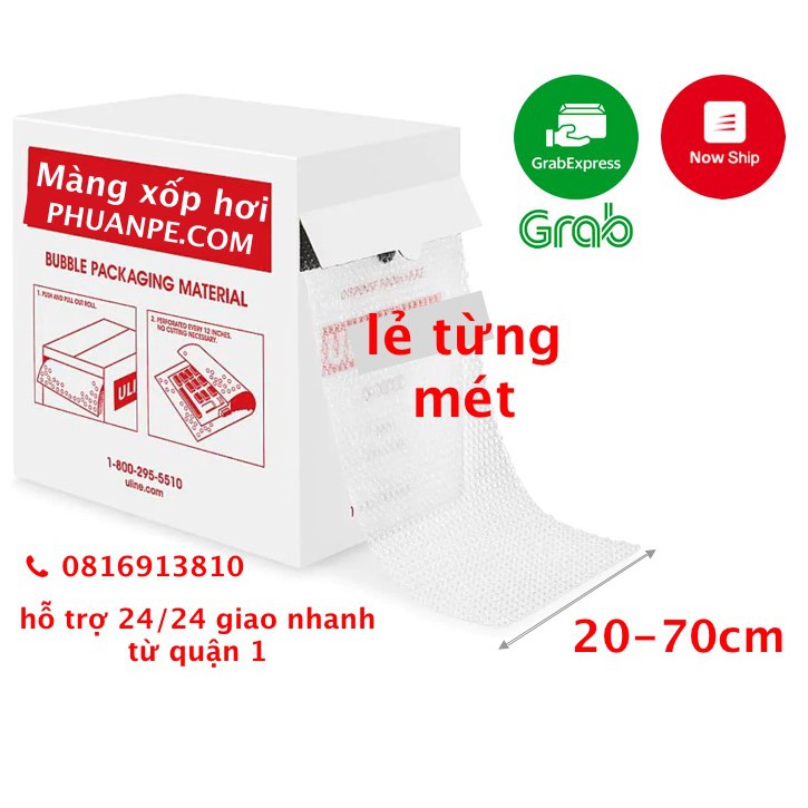 1m (đủ size) xốp hơi bọc hàng bong bóng khí chống sốc, loại 1 gói hàng