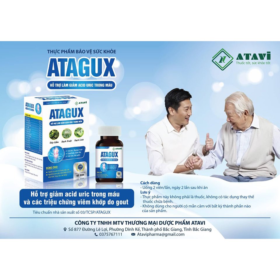 AtaGux  HỖ TRỢ LÀM GIẢM AXIT URIC TRONG MÁU