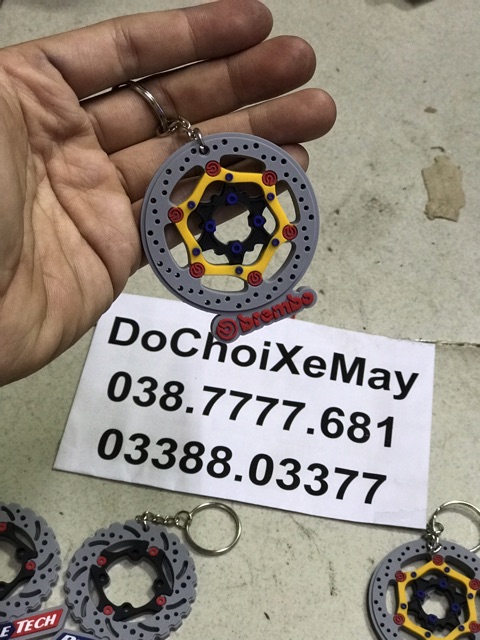 Móc khoá tay dầu ,Heo dầu, Đĩa thắng, cao su 3D hàng cao cấp . DoChoiXeMay