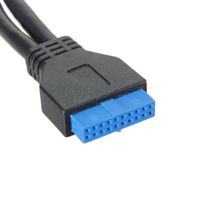 Dây cáp nối bo mạch chủ từ lỗ cắm 2 cổng usb 3.0 loại a sang 20 pin