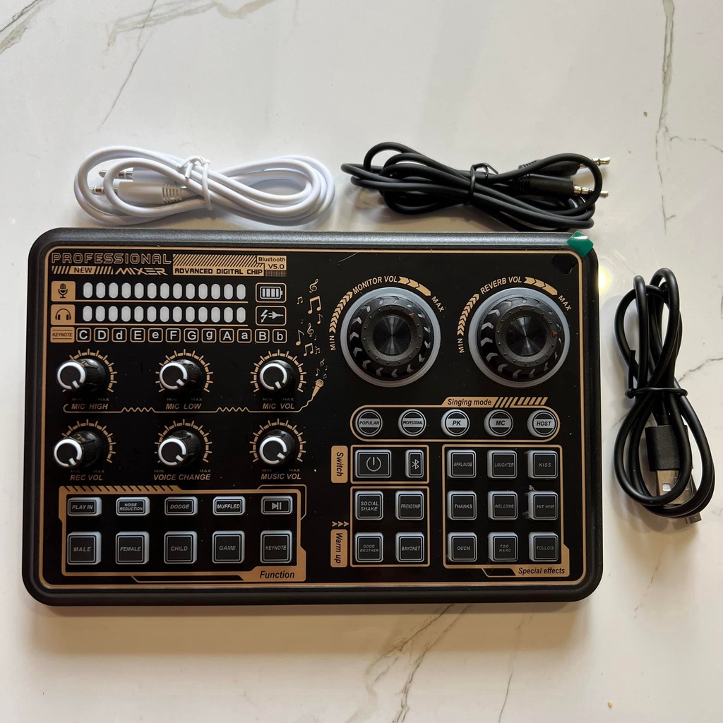 "Bộ Mic Hát Livestream Sound Card K600 & Mic BM900 tai nghe 450 . Âm Thanh Cực Hay , Dễ Dàng Lắp Đặt