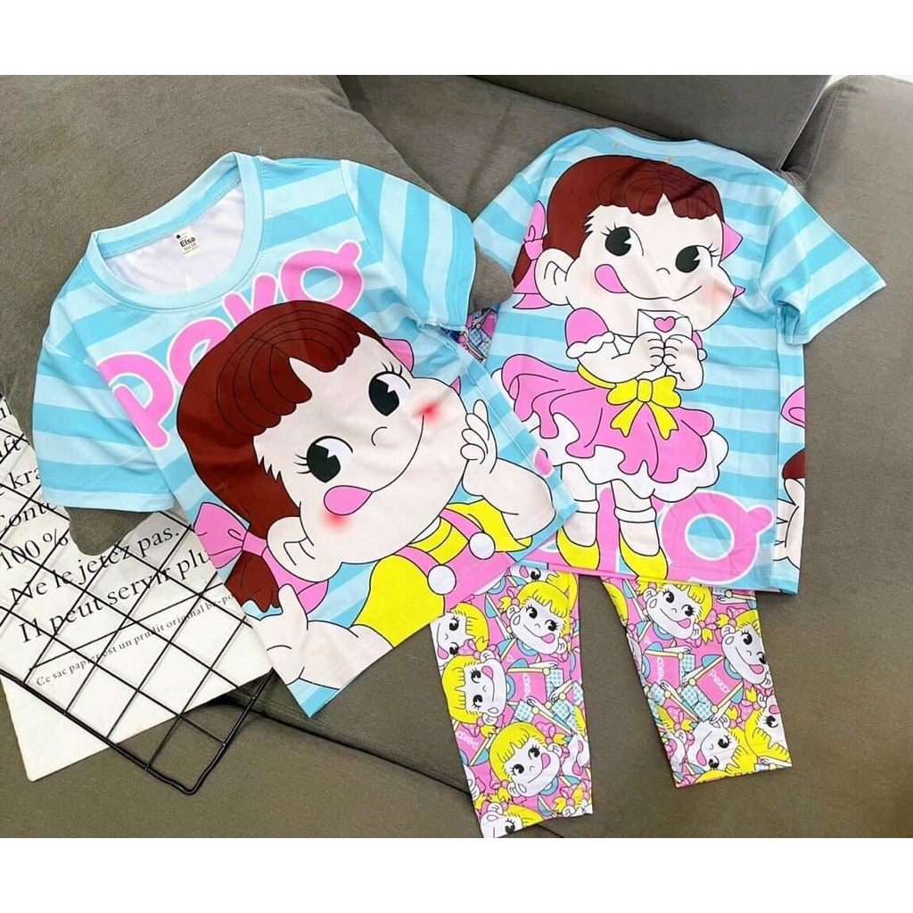 Bộ đồ Dài Bé Gái # Quần Dài # in hình 3D (8-40Kg) chất liệu mềm mịn thoáng mát được các bé gái yêu thích