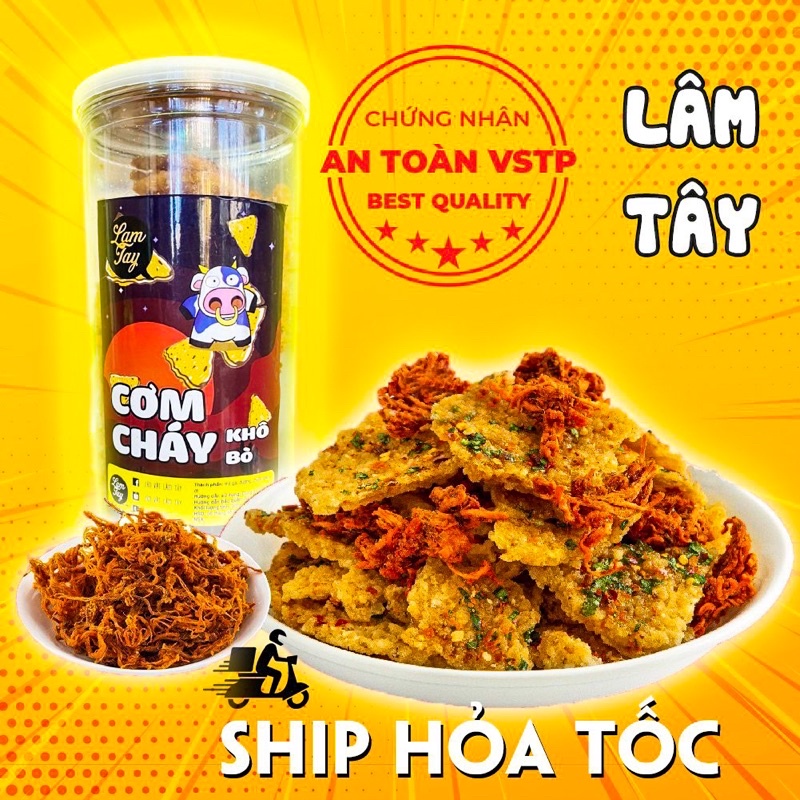 ✅ [HÀNG CÓ SẴN] Cơm cháy lắc khô bò 300gr - Cực ngon cực mê 💥