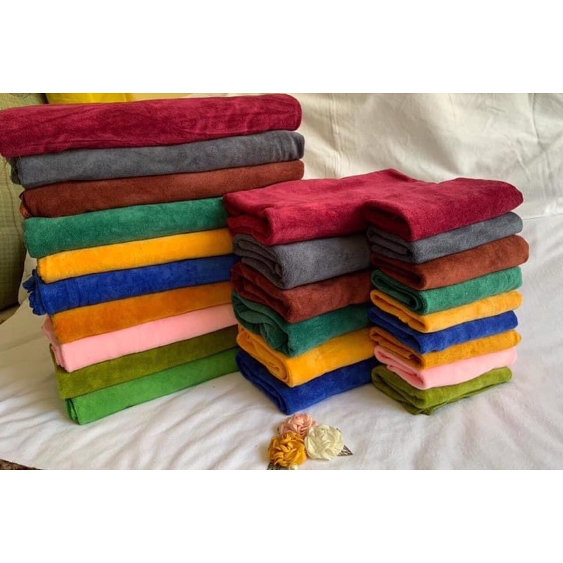 Khăn gội đầu, quấn đầu loại DÀY , Khăn nails siêu thấm nước cho spa và salon tóc, KT 35*75cm