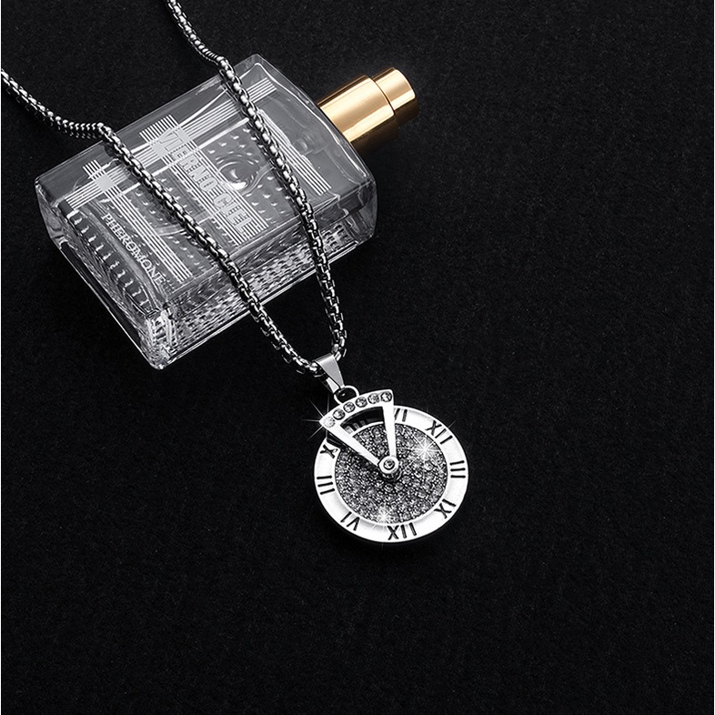 Vòng Cổ Nam Bạc Đẹp Unisex Ngầu Basic Clock Chains Lucifer Store Mặt Hình Đồng Hồ dây chuyền không gỉ Clock Chains