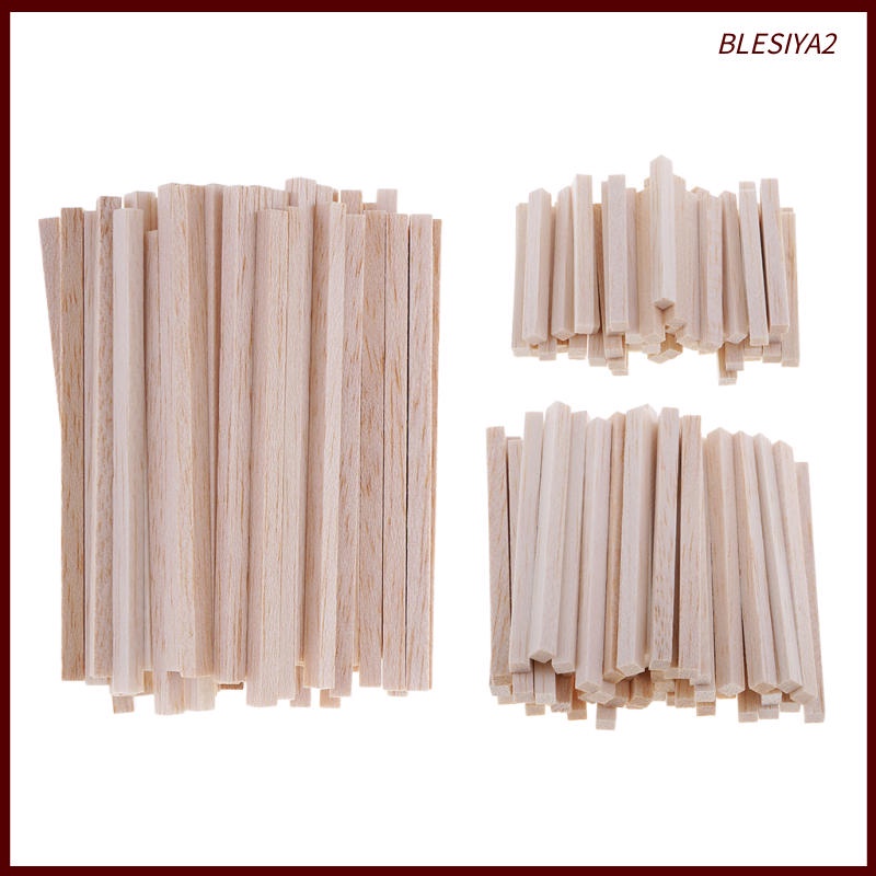 Set 2 / 50 Que Gỗ Vuông 50mm Làm Đồ Thủ Công DIY Cho Bé
