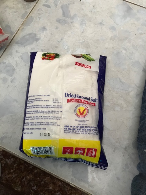 Muối tinh sấy iot 1kg