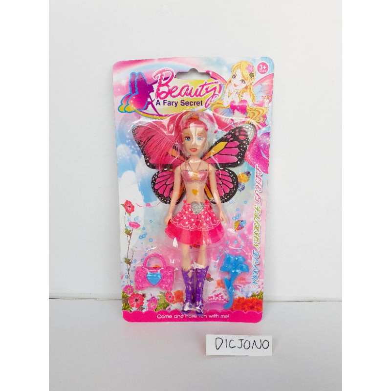 Bộ Đồ Chơi Búp Bê Barbie Có Cánh Bướm Dễ Thương Xinh Xắn