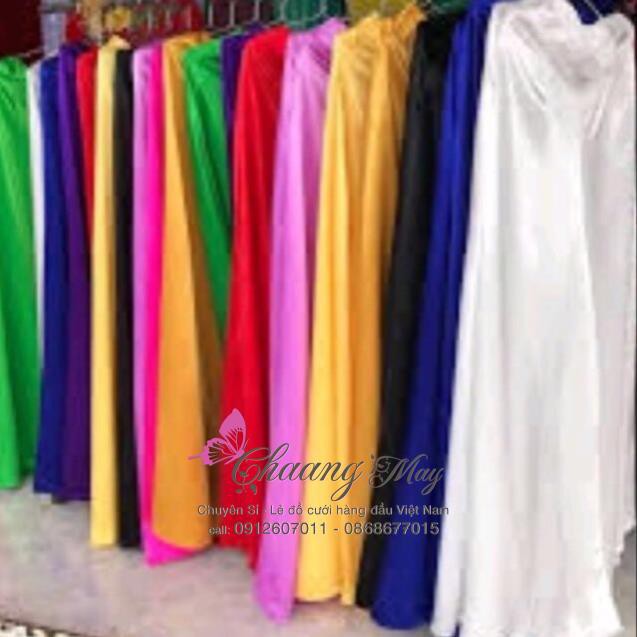 Quần áo dài - Có nhiều màu, vải phi lụa bóng mềm, quần có khóa kéo phía trước và thun phía sau CHAANGQ01