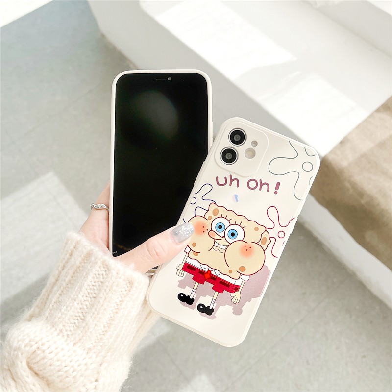 Ốp lưng iphone Spogebob cạnh vuông in hình viền 6/6plus/6s/6splus/7/7plus/8/8plus/x/xr/xs/11/12/13/pro/max/plus/promax