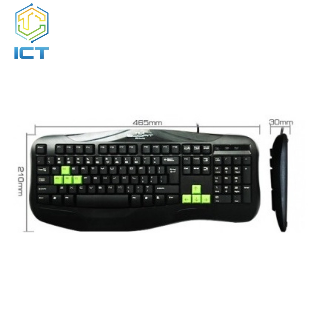 Bàn phím có dây EBLUE 046BK chính hãng